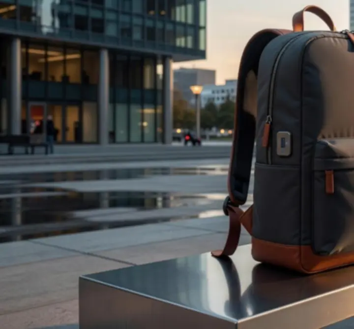 Plecak Urban Pack IO prezentujący inteligentne funkcje i nowoczesną technologię