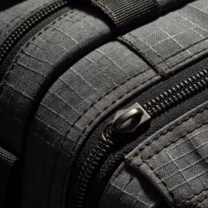 Zbliżenie na wysokogatunkowe materiały i szwy plecaka Urban Pack IO